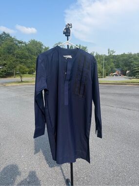 Nigerian Long sleeve Top (Navy Blue)
